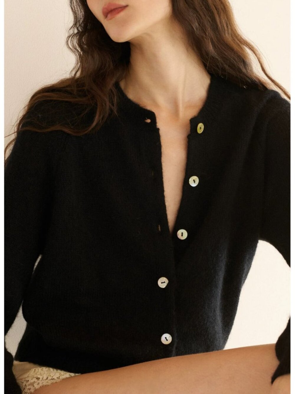 Doen NWOT Petra Cardigan Black M - Picture 2 of 15